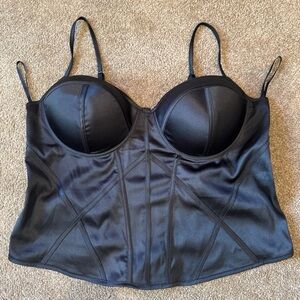 Charlotte Russe Satin Corset Top Bustier NO SIZE TAG. Approximately size 20